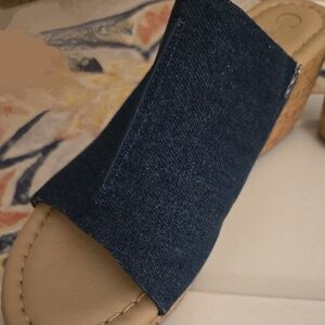 Blue Denim Women's Slide Sandals